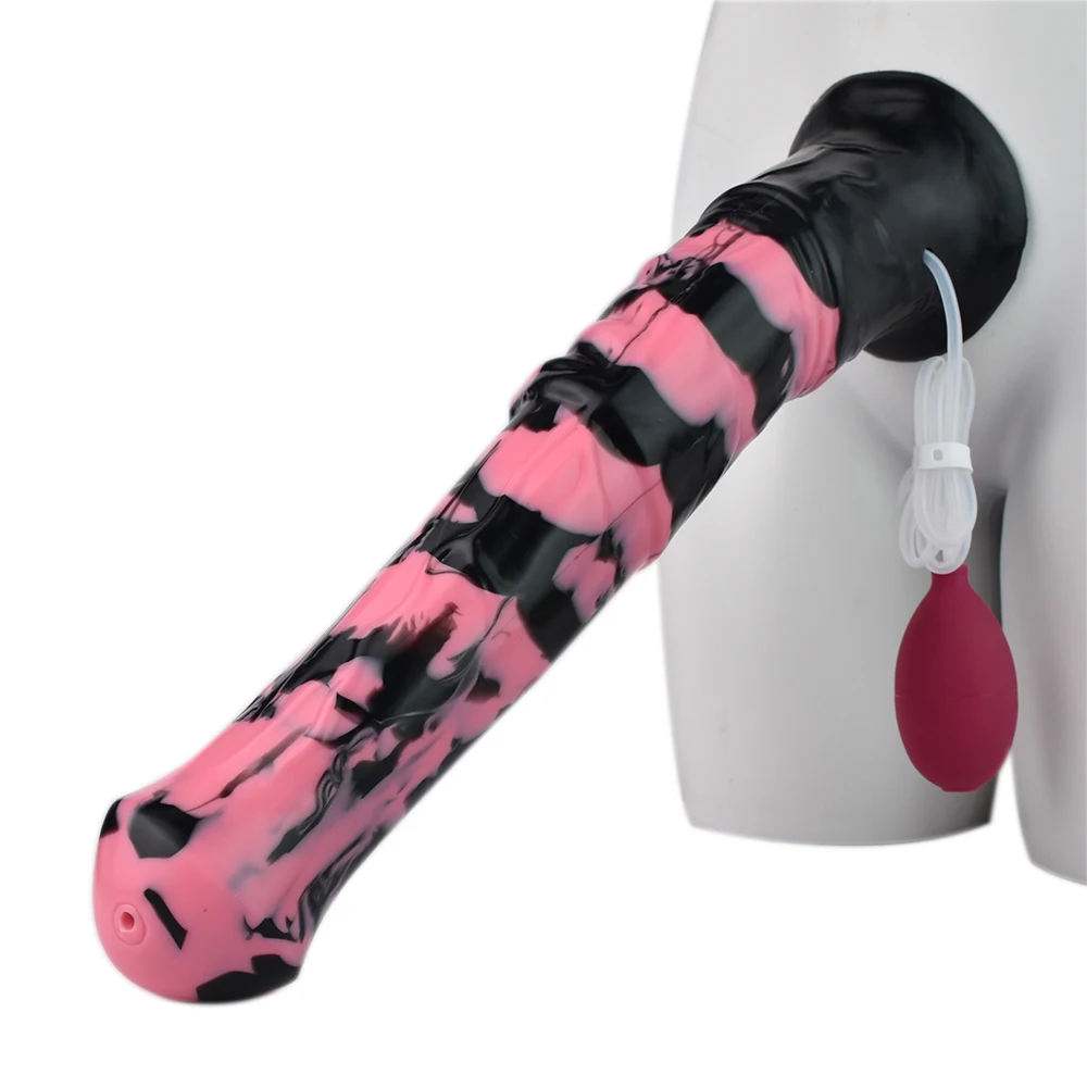 FAAK Long Ejaculation Dildo Large Fantasy Horse Squirting Penis With Suction Cup Size S M L Silicone Anal Plug Sex Toys Shop