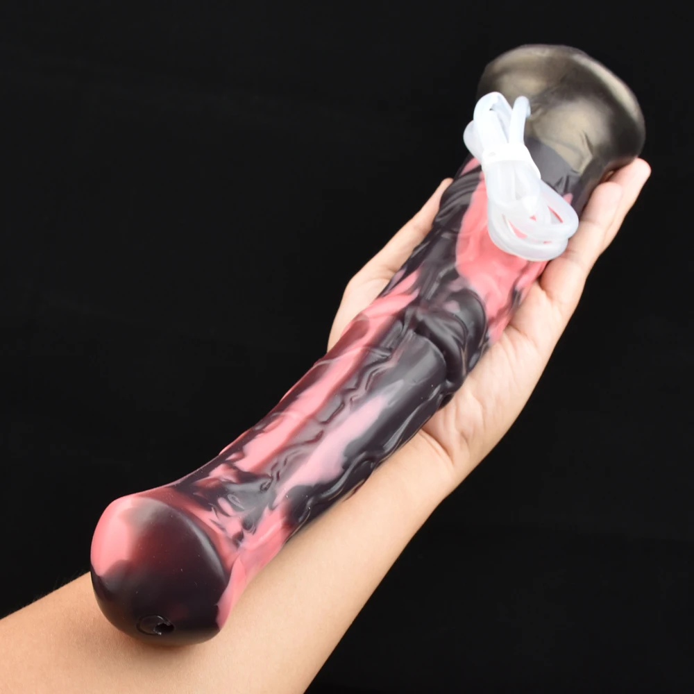 FAAK Long Ejaculation Dildo Large Fantasy Horse Squirting Penis With Suction Cup Size S M L Silicone Anal Plug Sex Toys Shop