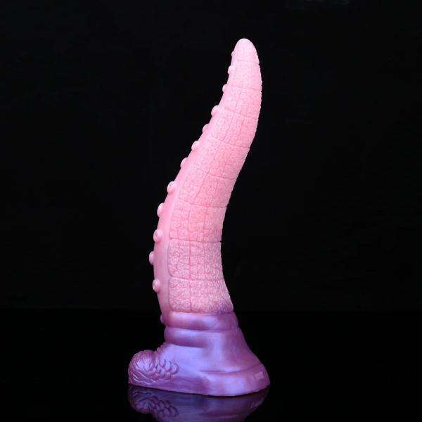 Silicone Fantasy  Pink Tongue Anal Plug g-spot Stimulate S Shape Dildo With Sucker Bumpy Massage Sex Toys For Women Men