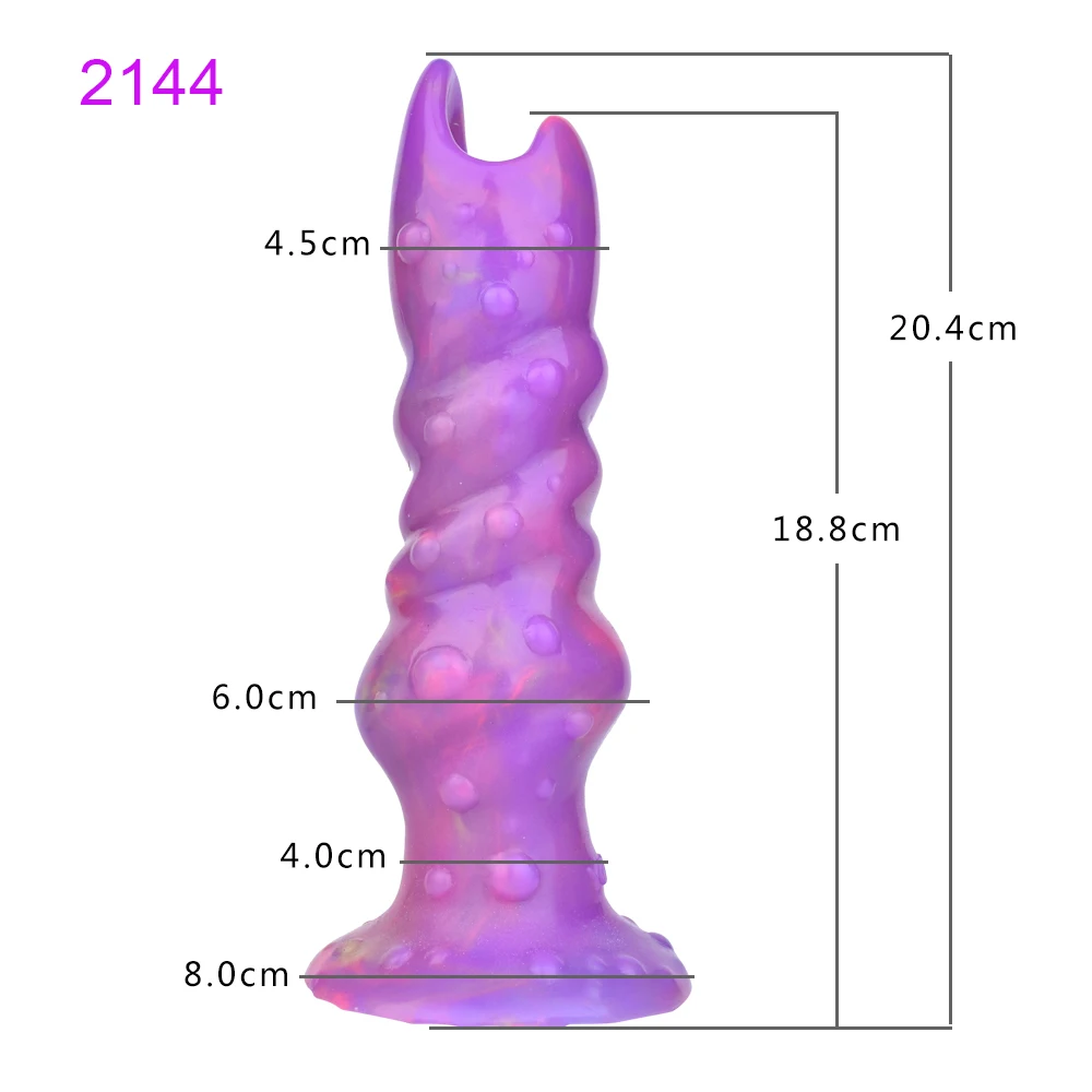 FAAK Fantasy Pneumatic Luminous Ovipositor Anal Sex Toys Lay Eggs Dildos Silicone Glow in Dark Butt Plug Adult Game Masturbators