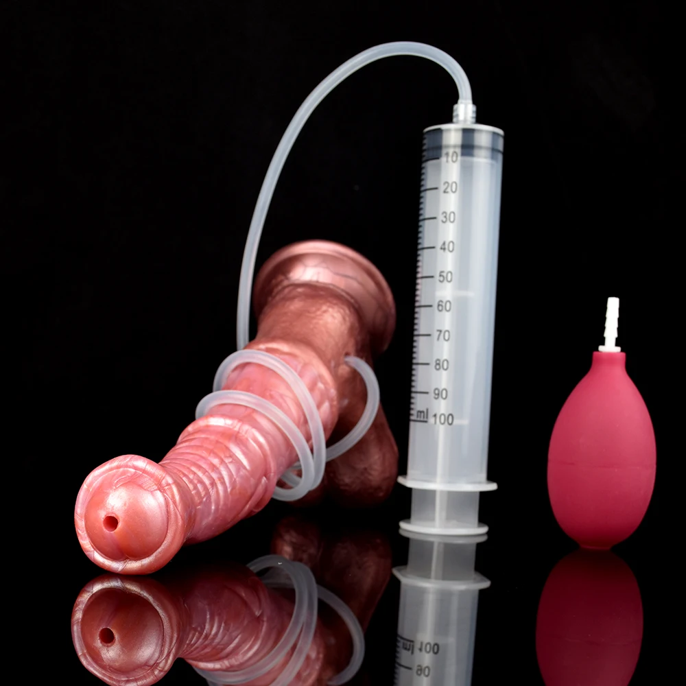 FAAK Silicone Fantasy Ejaculation Dildo Size M L 35cm Long squirting Horse penis With Sucker Spray Liquid Function Sex Toys FAAK Silicone Fantasy Ejaculation Dildo Size M L 35cm Long squirting Horse penis With Sucker Spray Liquid Function Sex Toys