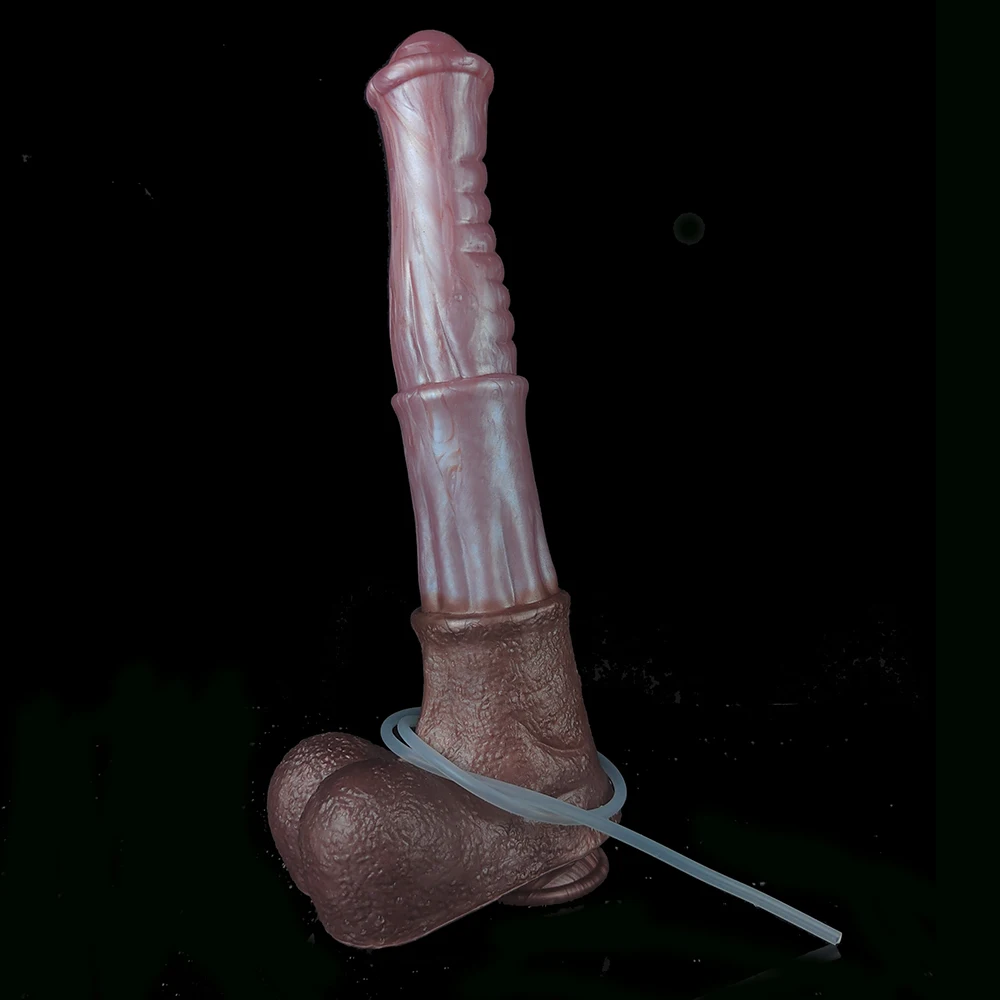 FAAK Silicone Fantasy Ejaculation Dildo Size M L 35cm Long squirting Horse penis With Sucker Spray Liquid Function Sex Toys FAAK Silicone Fantasy Ejaculation Dildo Size M L 35cm Long squirting Horse penis With Sucker Spray Liquid Function Sex Toys