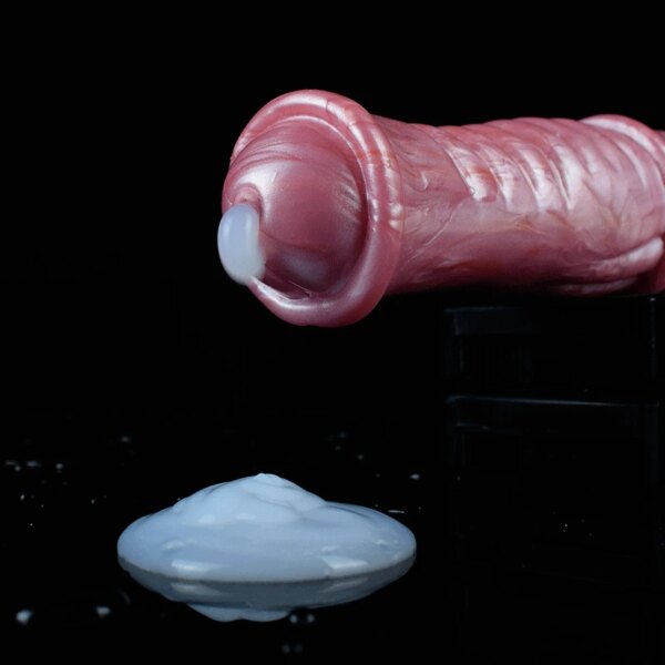 Silicone Fantasy Ejaculation Dildo Size M L 35cm Long squirting Horse penis With Sucker Spray Liquid Function Sex Toys