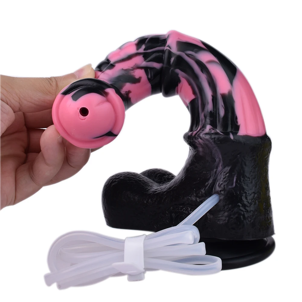 FAAK Silicone Fantasy Ejaculation Dildo Size M L 35cm Long squirting Horse penis With Sucker Spray Liquid Function Sex Toys FAAK Silicone Fantasy Ejaculation Dildo Size M L 35cm Long squirting Horse penis With Sucker Spray Liquid Function Sex Toys