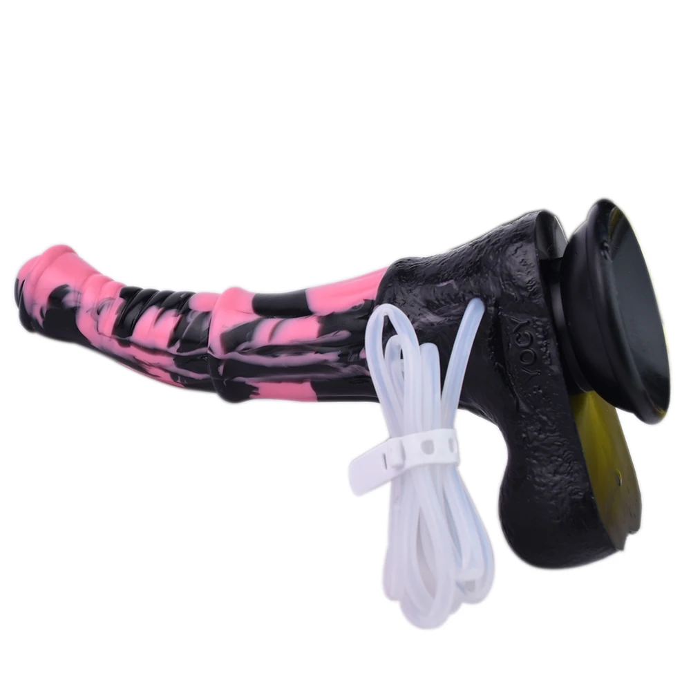FAAK Silicone Fantasy Ejaculation Dildo Size M L 35cm Long squirting Horse penis With Sucker Spray Liquid Function Sex Toys FAAK Silicone Fantasy Ejaculation Dildo Size M L 35cm Long squirting Horse penis With Sucker Spray Liquid Function Sex Toys