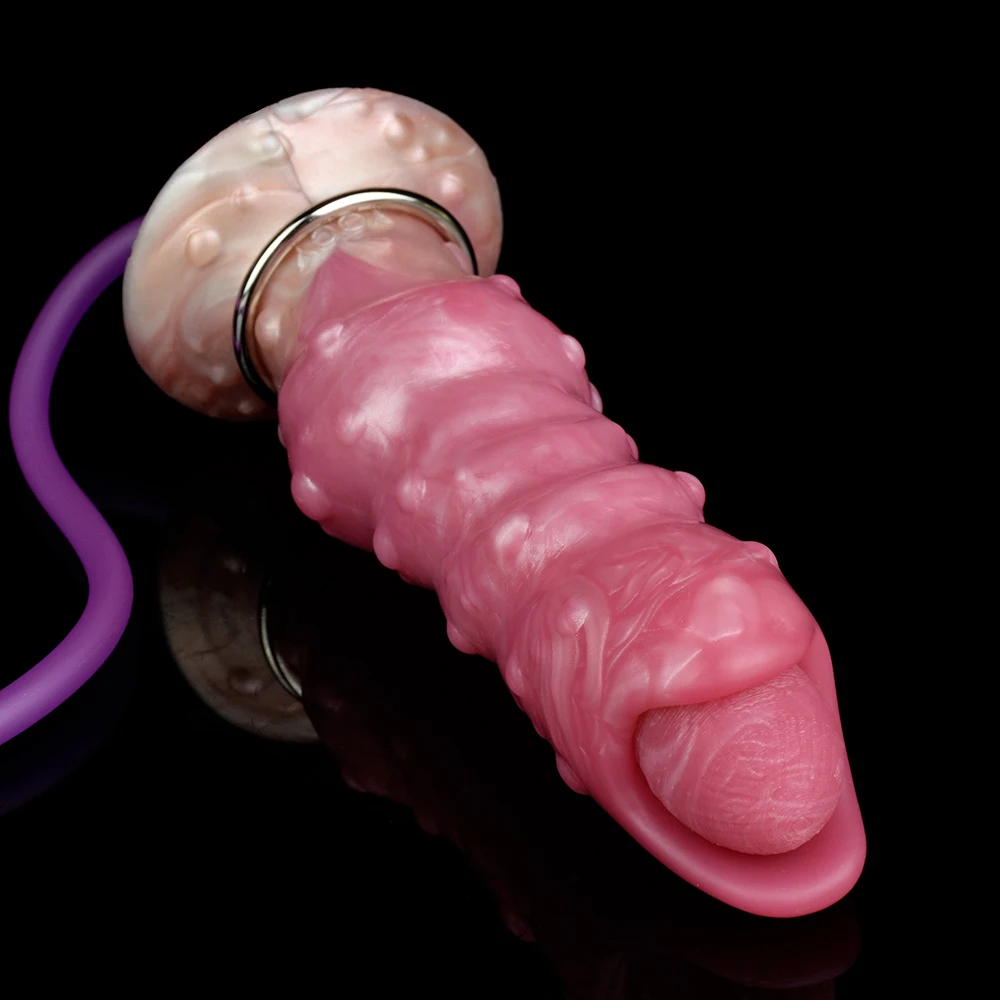 FAAK Fantasy Pneumatic Ovipositor Anal Beads Dragon Dog Knot Dildos Silicone Butt Plug Adult Game Masturbators For Women Men