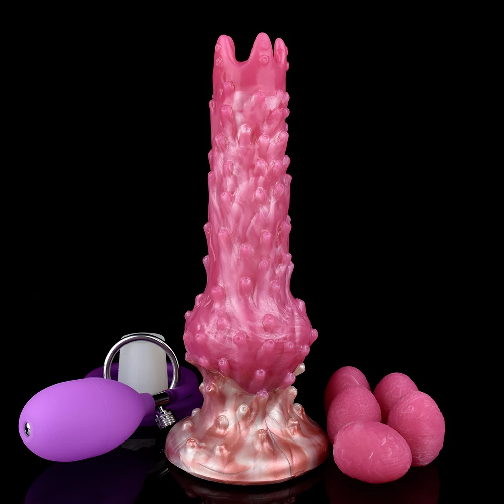 FAAK Fantasy Pneumatic Ovipositor Anal Beads Dragon Dog Knot Dildos Silicone Butt Plug Adult Game Masturbators For Women Men