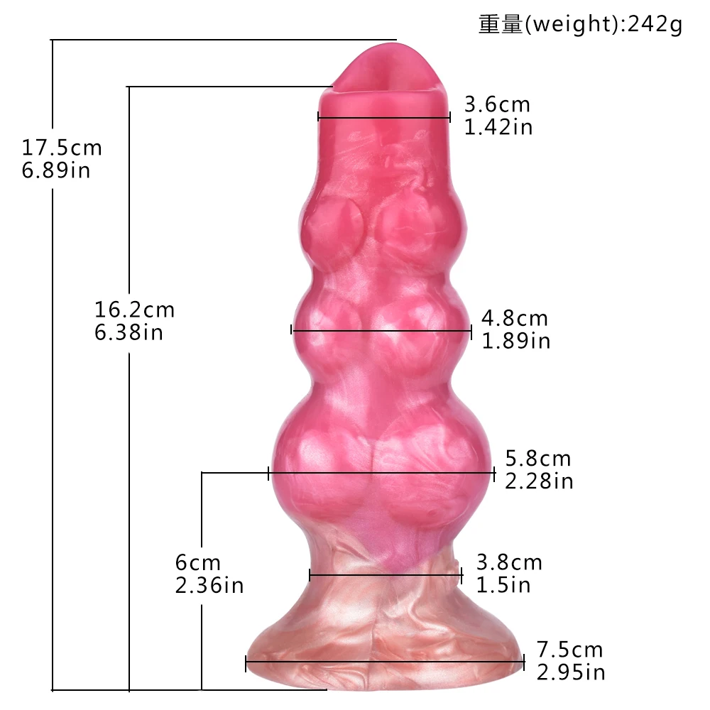 FAAK Fantasy Pneumatic Ovipositor Anal Beads Dragon Dog Knot Dildos Silicone Butt Plug Adult Game Masturbators For Women Men