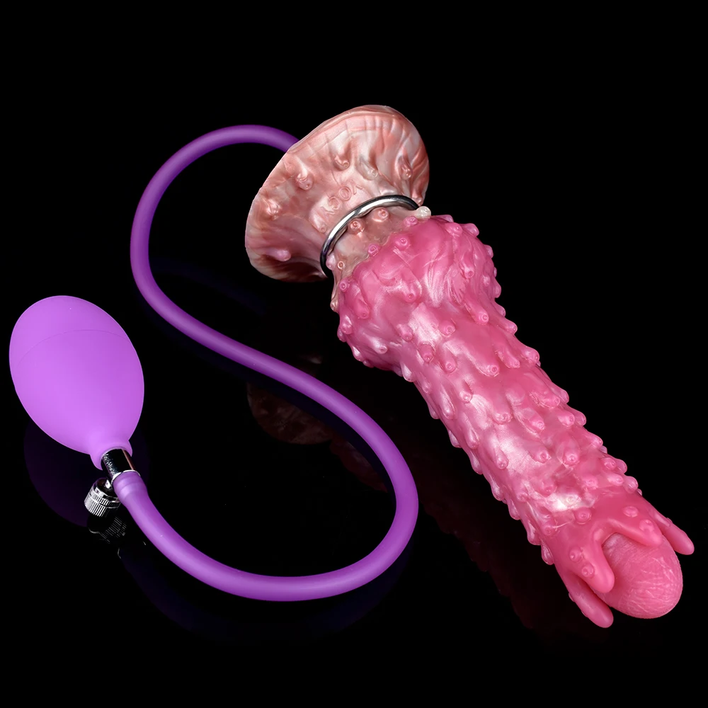 FAAK Fantasy Pneumatic Ovipositor Anal Beads Dragon Dog Knot Dildos Silicone Butt Plug Adult Game Masturbators For Women Men
