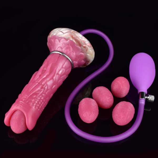 Fantasy Pneumatic Ovipositor Anal Beads Dragon Dog Knot Dildos Silicone Butt Plug Adult Game Masturbators For Women Men