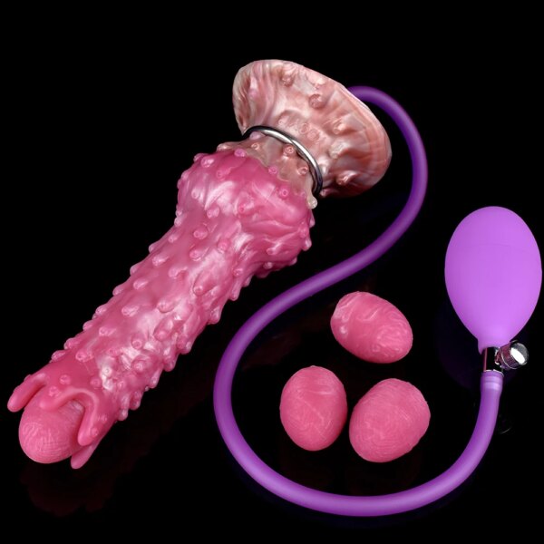 Fantasy Pneumatic Ovipositor Anal Beads Dragon Dog Knot Dildos Silicone Butt Plug Adult Game Masturbators For Women Men