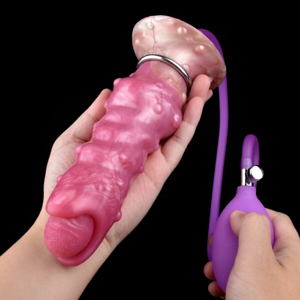 Fantasy Pneumatic Ovipositor Anal Beads Dragon Dog Knot Dildos Silicone Butt Plug Adult Game Masturbators For Women Men