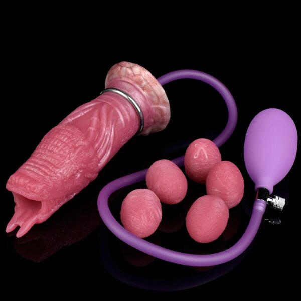 Fantasy Pneumatic Ovipositor Anal Beads Dragon Dog Knot Dildos Silicone Butt Plug Adult Game Masturbators For Women Men