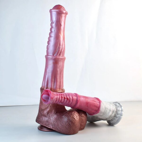 Strapon 35cm Long Horse Dildo With Sucker Fantasy Silicone Sex Toy For Women Men Large Realistic Animal Penis Color Mixed