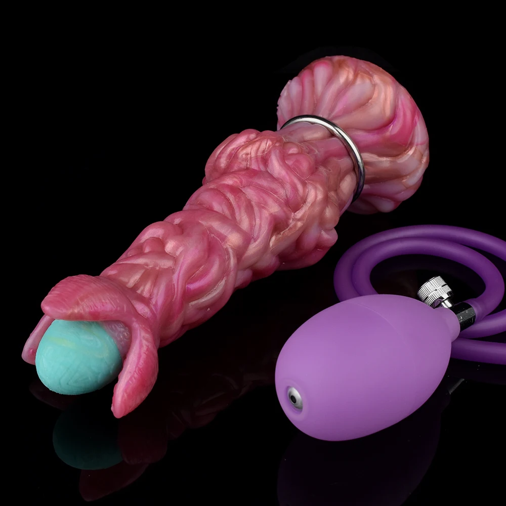FAAK Fantasy Pneumatic Ovipositor Silicone Vaginal Balls Anal Sex Toys Lay Eggs Dildos Butt Plug Adult Games Masturbators