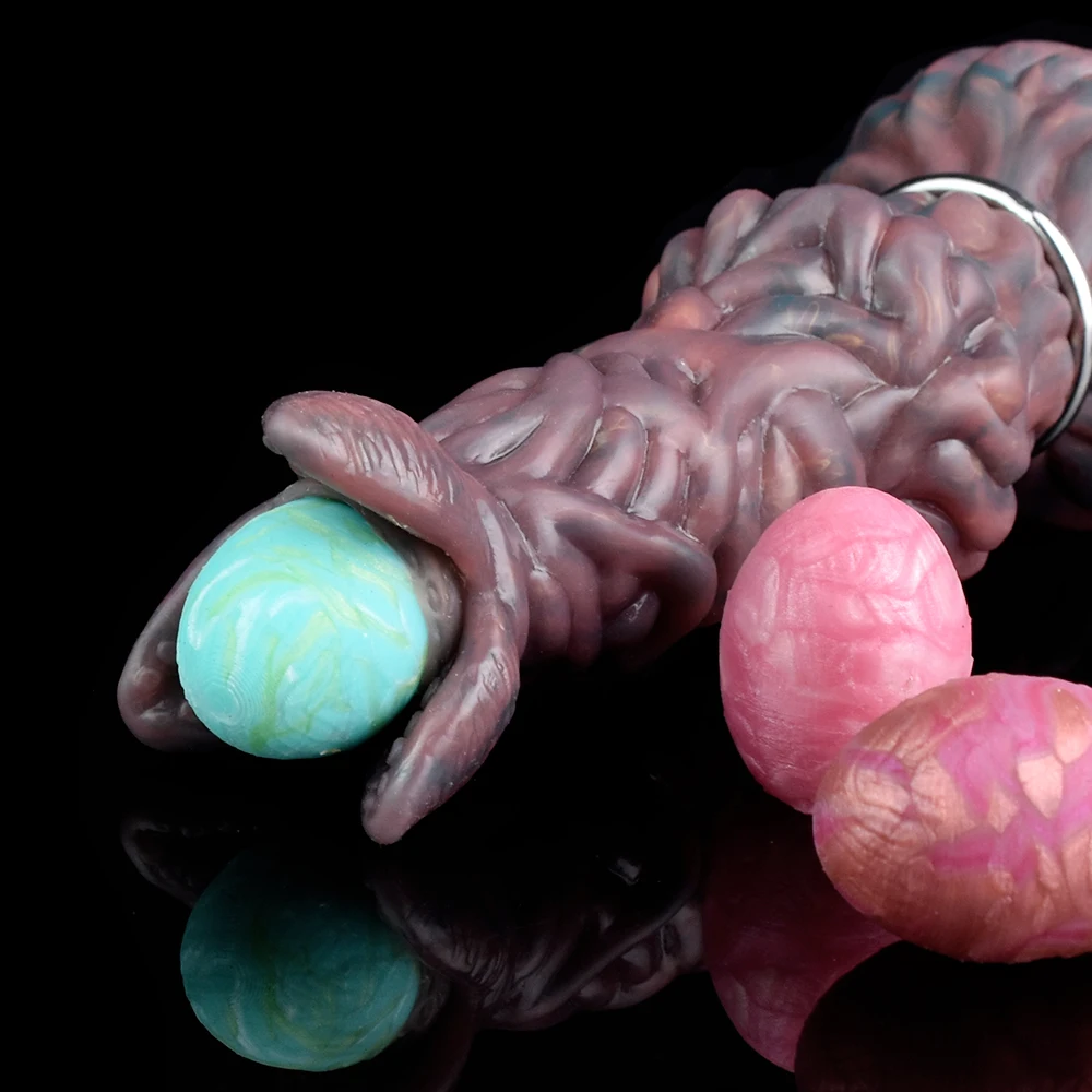 FAAK Fantasy Pneumatic Ovipositor Silicone Vaginal Balls Anal Sex Toys Lay Eggs Dildos Butt Plug Adult Games Masturbators