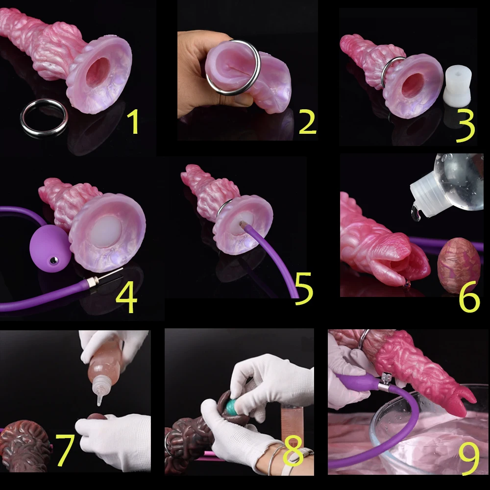 FAAK Fantasy Pneumatic Ovipositor Silicone Vaginal Balls Anal Sex Toys Lay Eggs Dildos Butt Plug Adult Games Masturbators