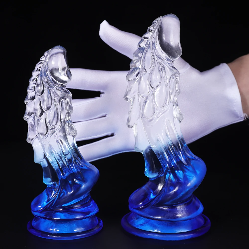 Hot Selling Dragon Dildos For Women Big Monster Dildo Animal Phallus Alien Fantasy Dildo Anal Toys Thick Luminous Dildo Sex Shop