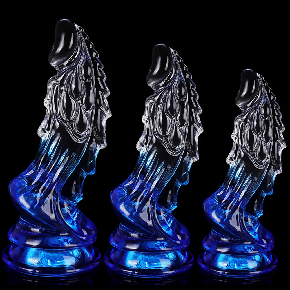 Hot Selling Dragon Dildos For Women Big Monster Dildo Animal Phallus Alien Fantasy Dildo Anal Toys Thick Luminous Dildo Sex Shop