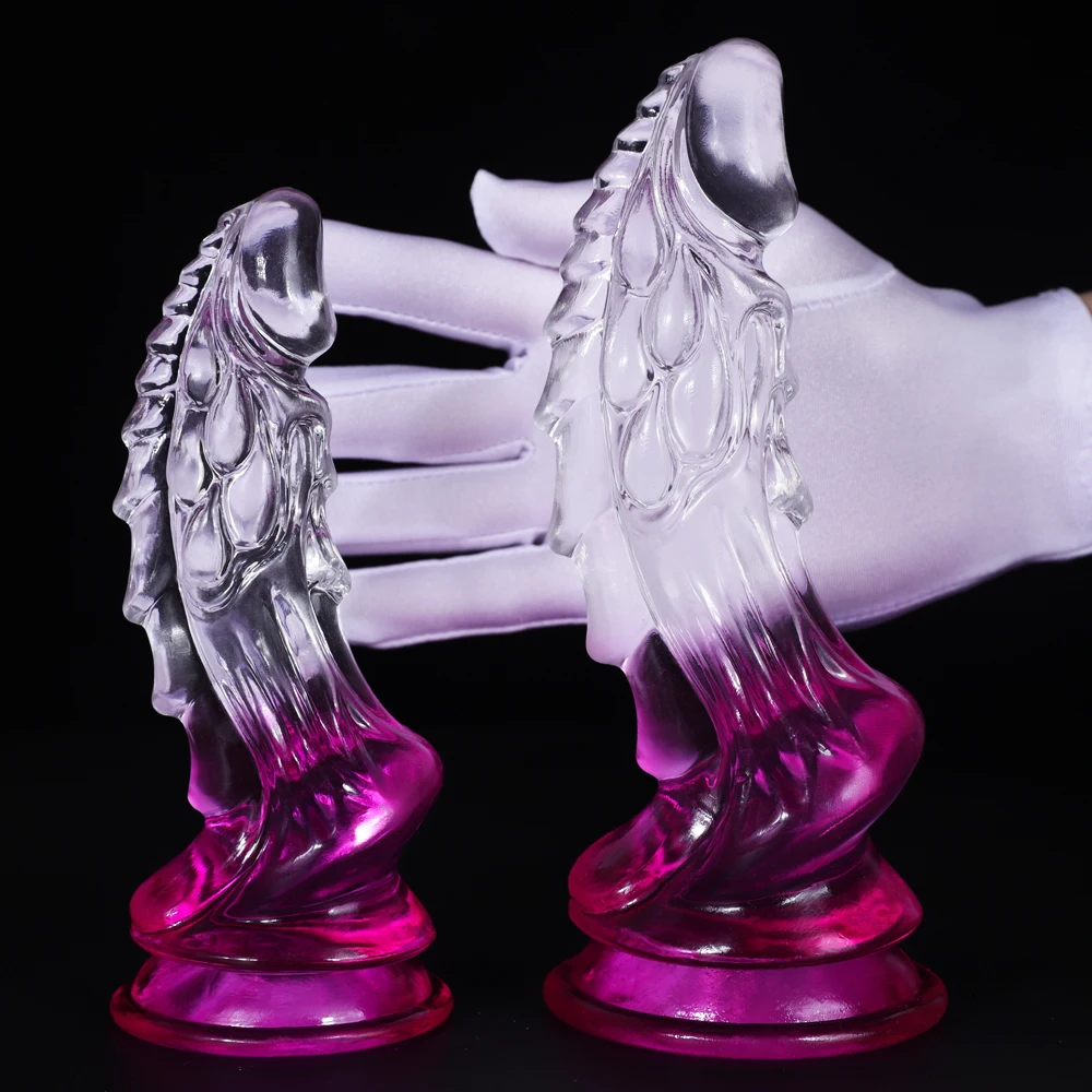 Hot Selling Dragon Dildos For Women Big Monster Dildo Animal Phallus Alien Fantasy Dildo Anal Toys Thick Luminous Dildo Sex Shop