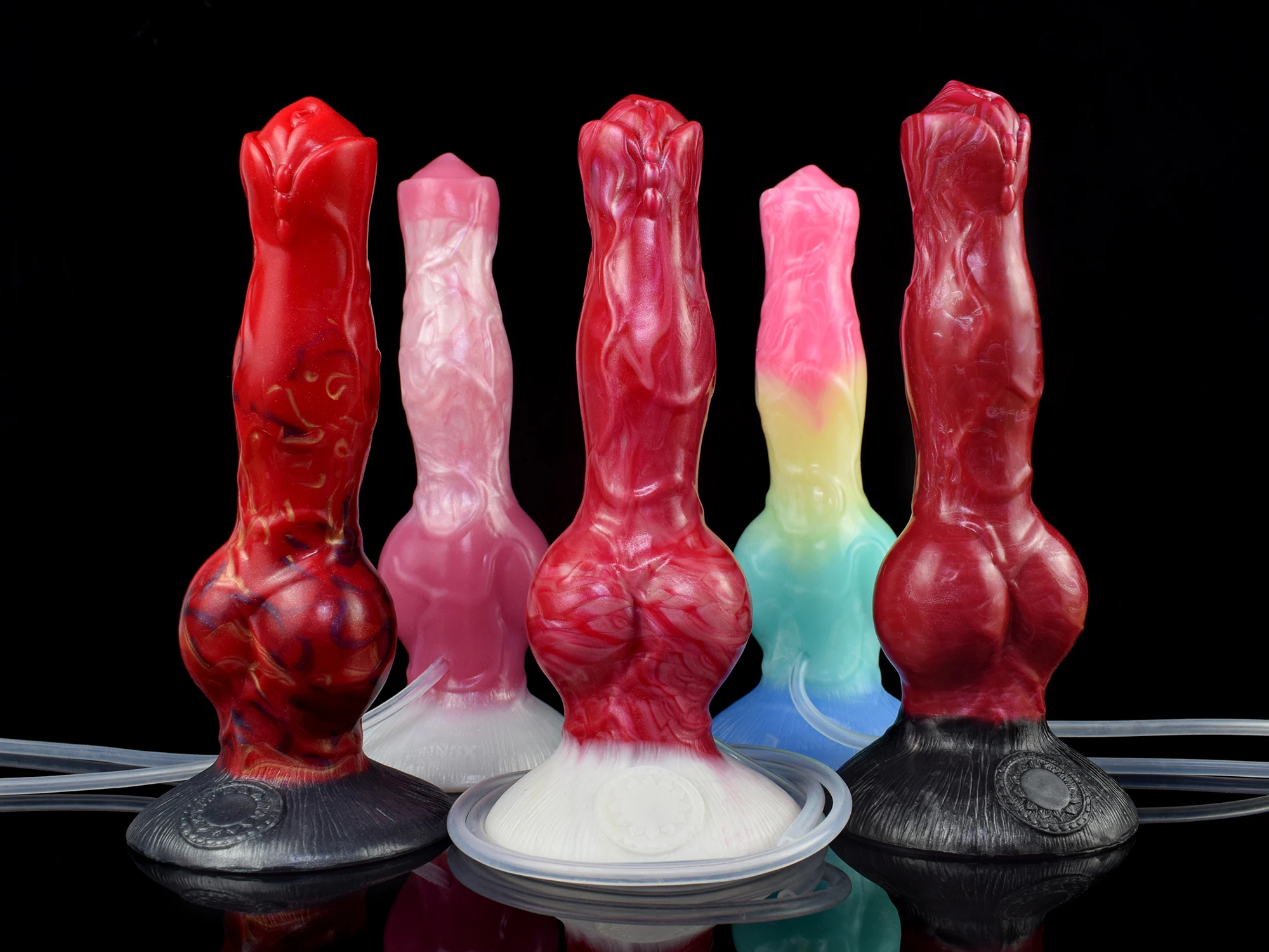LUUK Dog Knot Ejaculation Fantasy Dildo with Strong Sucker Squriting Animal Penis Anus Butt Plug Sex Product Adult Fisting Game
