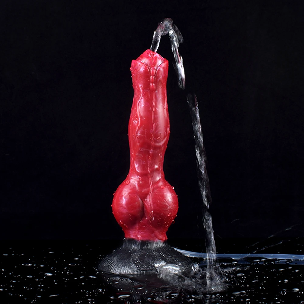 LUUK Dog Knot Ejaculation Fantasy Dildo with Strong Sucker Squriting Animal Penis Anus Butt Plug Sex Product Adult Fisting Game