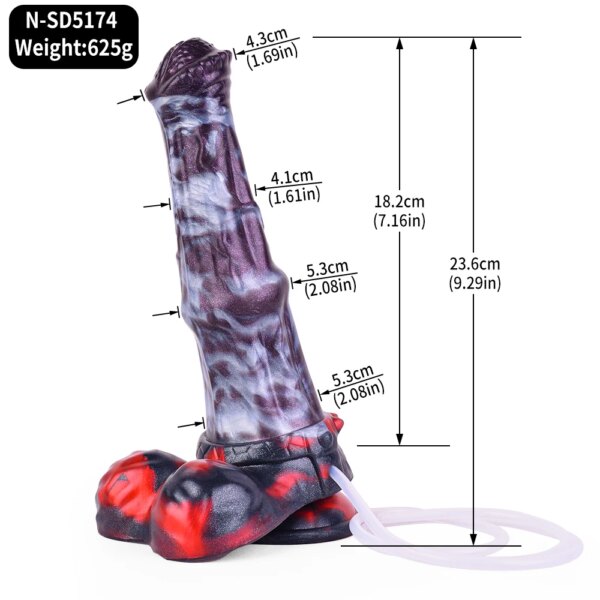 Fantasy Horse Knot Ejaculation Dildo Silicone Squirting Penis Multi Color Large Anal Plug Sex Toys For Women Men Anal Plug