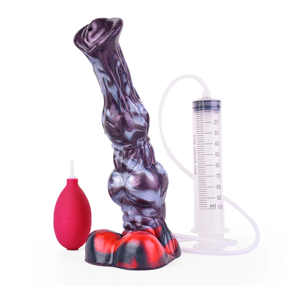 FAAK Fantasy Horse Knot Ejaculation Dildo Silicone Squirting Penis Multi Color Large Anal Plug Sex Toys For Women Men Anal Plug FAAK Fantasy Horse Knot Ejaculation Dildo Silicone Squirting Penis Multi Color Large Anal Plug Sex Toys For Women Men Anal Plug