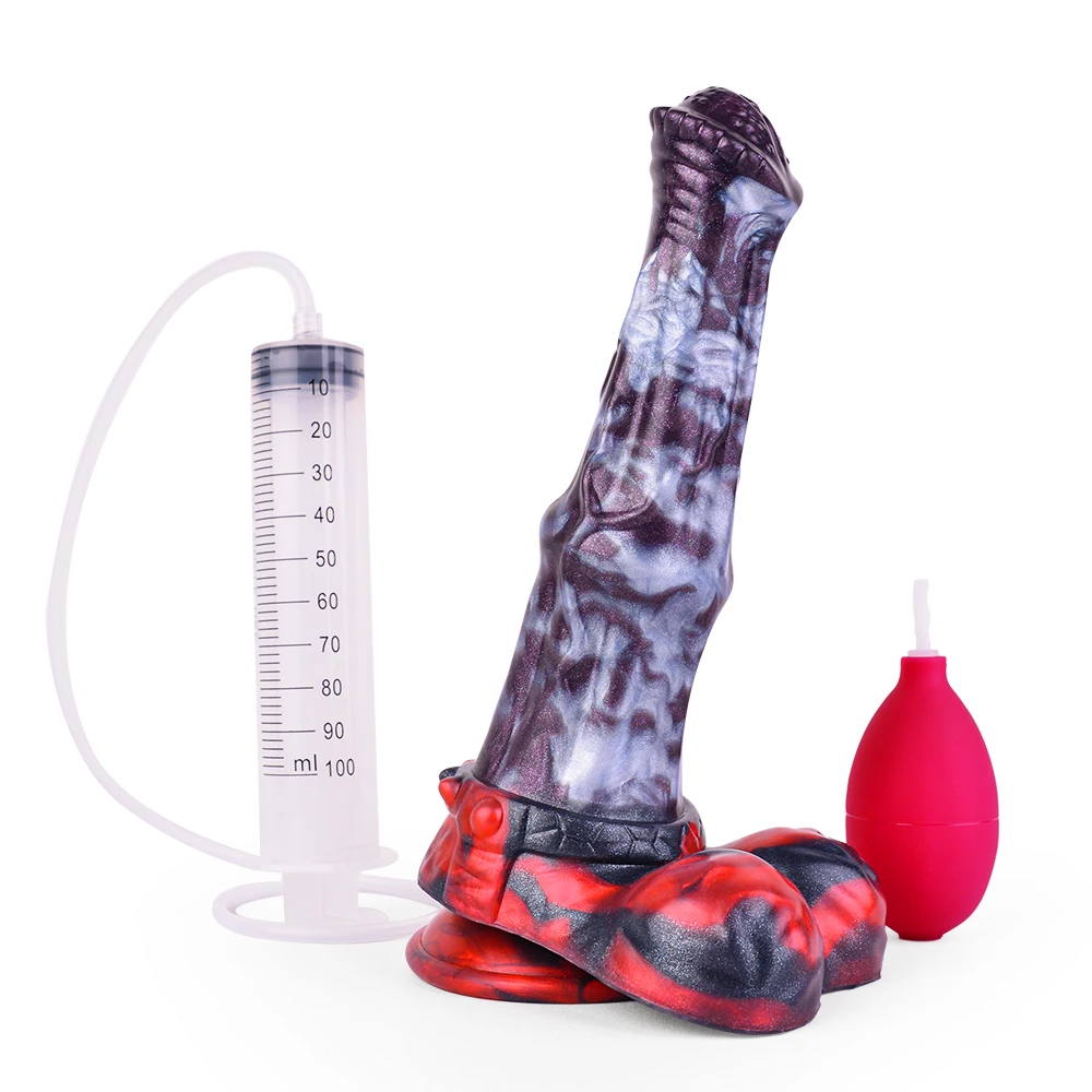 FAAK Fantasy Horse Knot Ejaculation Dildo Silicone Squirting Penis Multi Color Large Anal Plug Sex Toys For Women Men Anal Plug FAAK Fantasy Horse Knot Ejaculation Dildo Silicone Squirting Penis Multi Color Large Anal Plug Sex Toys For Women Men Anal Plug