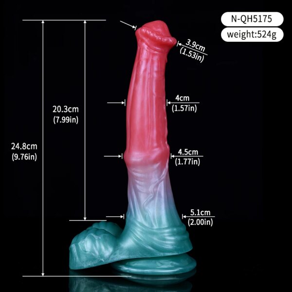 Silicone Horse Dildo With Sucker Multi Color Fantasy Dragon Penis Sex Toys For Women Female Masturbator Anal Plug