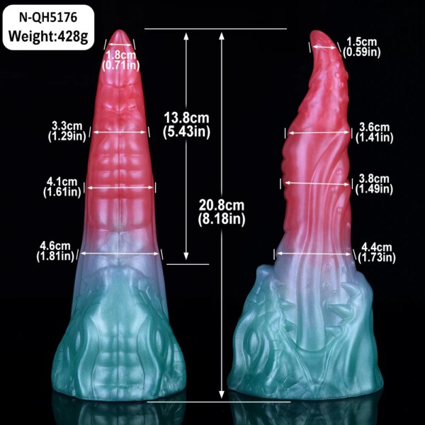 Silicone Horse Dildo With Sucker Multi Color Fantasy Dragon Penis Sex Toys For Women Female Masturbator Anal Plug