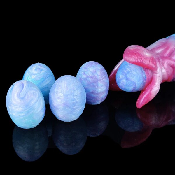 Inflatable Ovipositor Silicone Fantasy Dildo Pneumatic Lay Eggs Butt Plug Masturbator Vaginal Sex Toy For Women Men