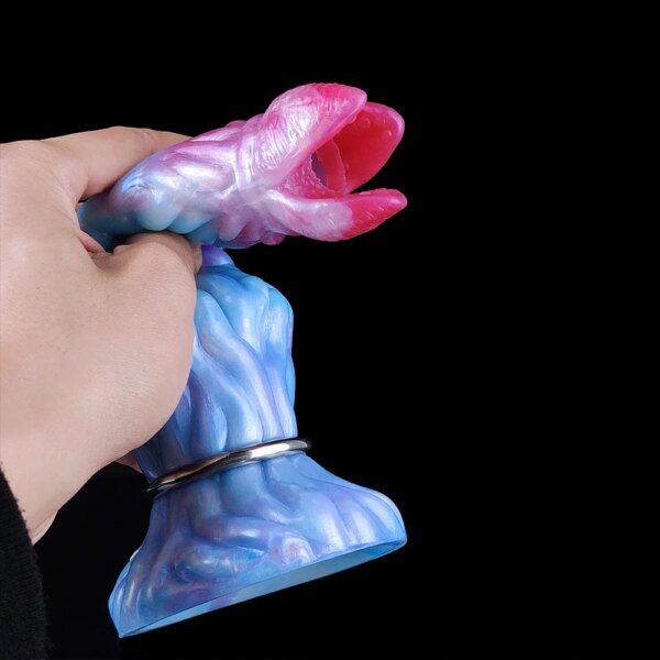Inflatable Ovipositor Silicone Fantasy Dildo Pneumatic Lay Eggs Butt Plug Masturbator Vaginal Sex Toy For Women Men
