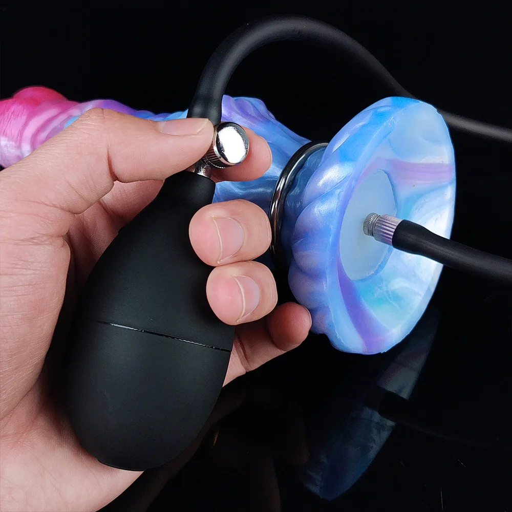 YOCY Inflatable Ovipositor Silicone Fantasy Dildo Pneumatic Lay Eggs Butt Plug Masturbator Vaginal Sex Toy For Women Men