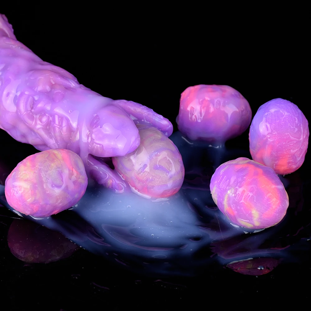 FAAK Fantasy Pneumatic Luminous Ovipositor Anal Sex Toys Dragon Dog Knot Dildos Silicone Butt Plug Adult Game Masturbators