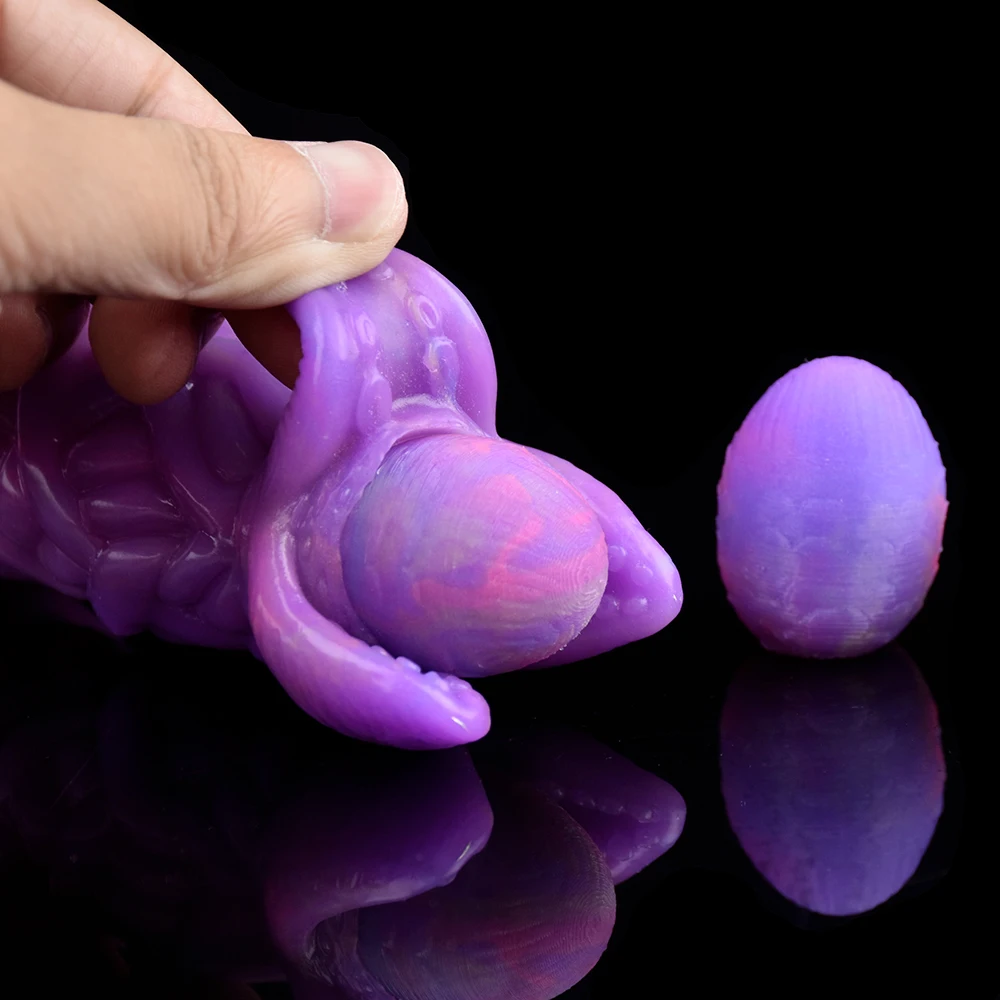 FAAK Fantasy Pneumatic Luminous Ovipositor Anal Sex Toys Dragon Dog Knot Dildos Silicone Butt Plug Adult Game Masturbators