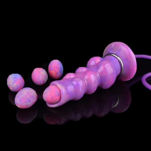 Fantasy Pneumatic Luminous Ovipositor Anal Sex Toys Dragon Dog Knot Dildos Silicone Butt Plug Adult Game Masturbators