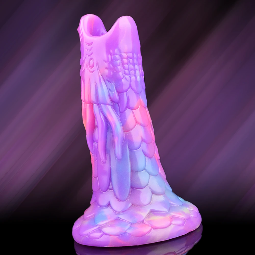 FAAK Fantasy Pneumatic Luminous Ovipositor Anal Sex Toys Dragon Dog Knot Dildos Silicone Butt Plug Adult Game Masturbators