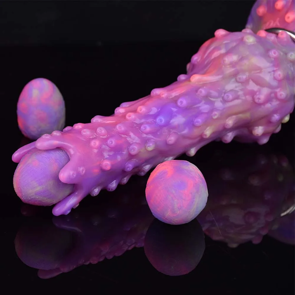FAAK Fantasy Pneumatic Luminous Ovipositor Anal Sex Toys Dragon Dog Knot Dildos Silicone Butt Plug Adult Game Masturbators