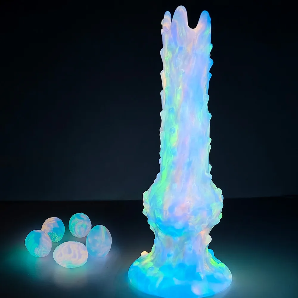 FAAK Fantasy Pneumatic Luminous Ovipositor Anal Sex Toys Dragon Dog Knot Dildos Silicone Butt Plug Adult Game Masturbators