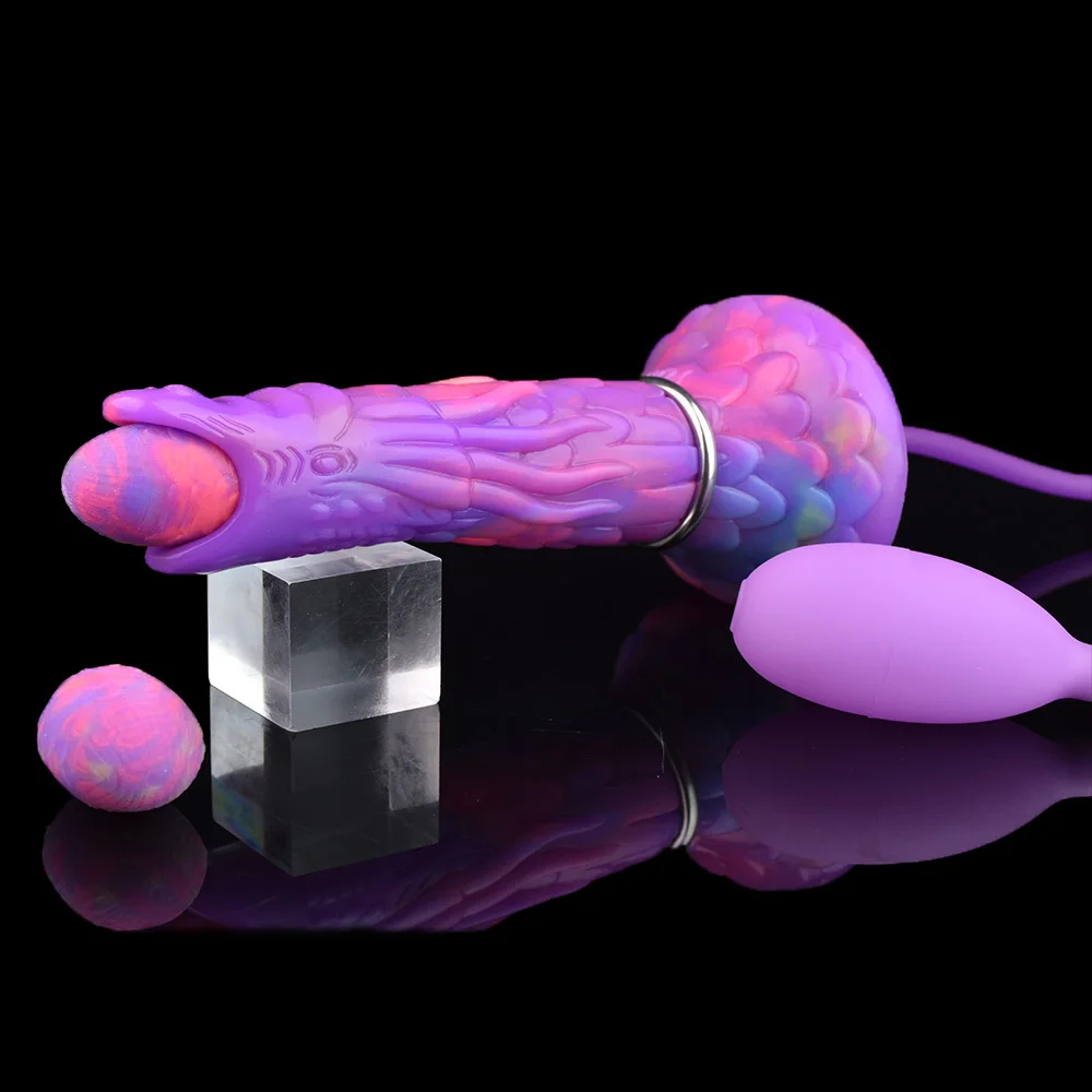 FAAK Fantasy Pneumatic Luminous Ovipositor Anal Sex Toys Dragon Dog Knot Dildos Silicone Butt Plug Adult Game Masturbators