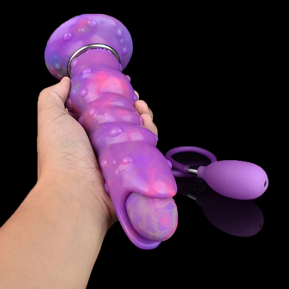 FAAK Fantasy Pneumatic Luminous Ovipositor Anal Sex Toys Dragon Dog Knot Dildos Silicone Butt Plug Adult Game Masturbators