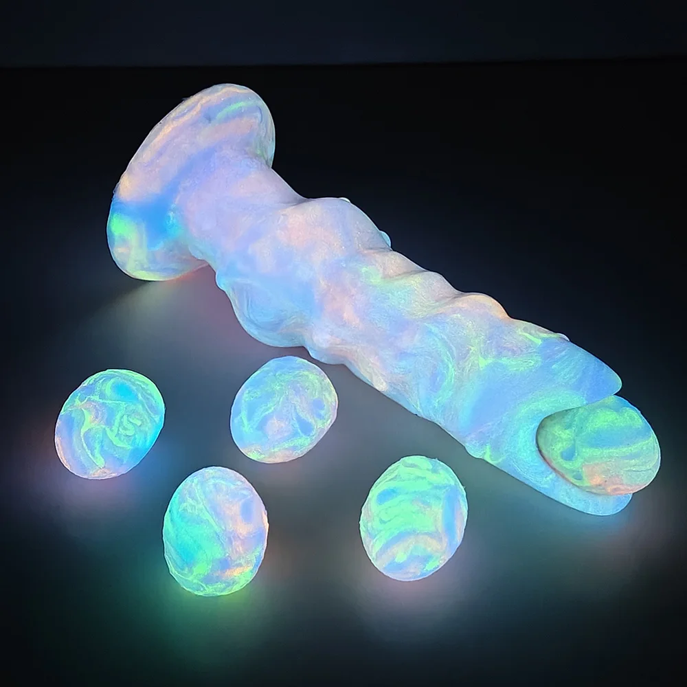 FAAK Fantasy Pneumatic Luminous Ovipositor Anal Sex Toys Dragon Dog Knot Dildos Silicone Butt Plug Adult Game Masturbators