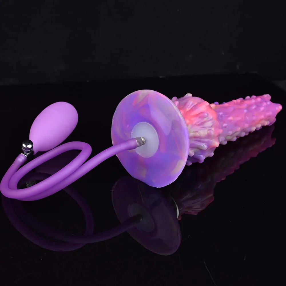 FAAK Fantasy Pneumatic Luminous Ovipositor Anal Sex Toys Dragon Dog Knot Dildos Silicone Butt Plug Adult Game Masturbators