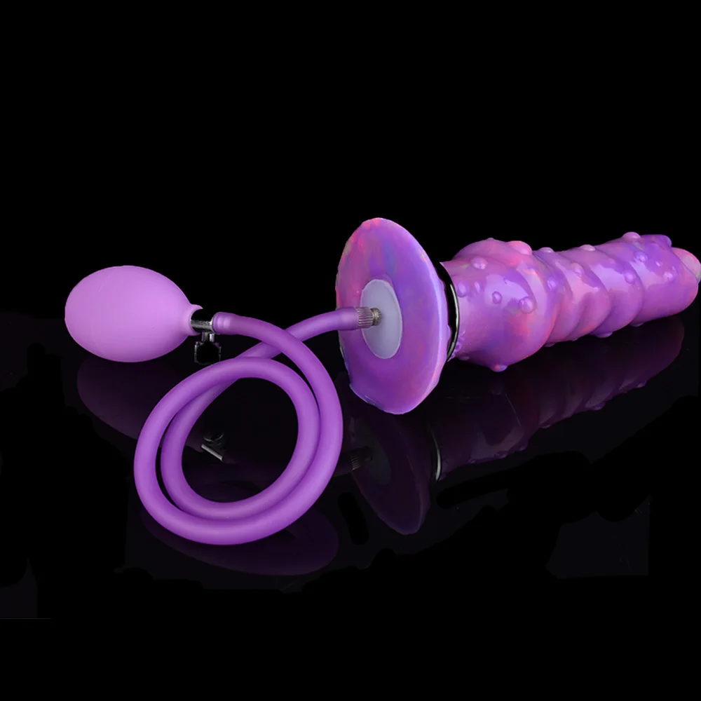 FAAK Fantasy Pneumatic Luminous Ovipositor Anal Sex Toys Dragon Dog Knot Dildos Silicone Butt Plug Adult Game Masturbators