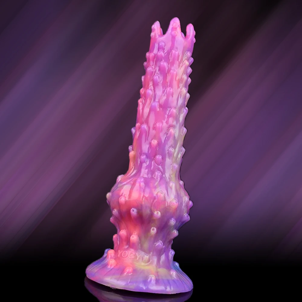 FAAK Fantasy Pneumatic Luminous Ovipositor Anal Sex Toys Dragon Dog Knot Dildos Silicone Butt Plug Adult Game Masturbators