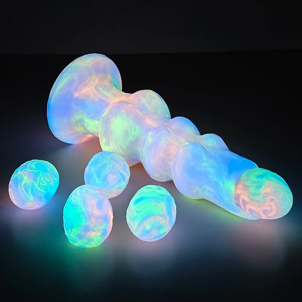 FAAK Fantasy Pneumatic Luminous Ovipositor Anal Sex Toys Dragon Dog Knot Dildos Silicone Butt Plug Adult Game Masturbators