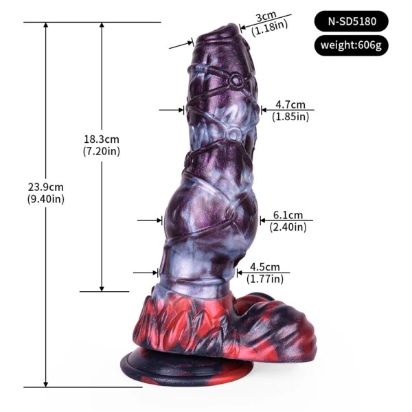 Silicone Fantasy Dog Knot Dildo With Sucker Large Penis Anal Plug  Sex Toys For Women Men Female Masturbator Big Dong