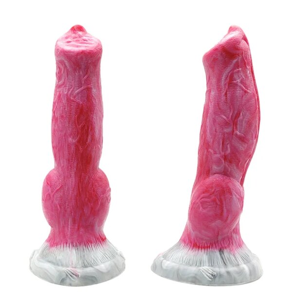 Curved Wolf Knot Dildo Gory Monster Silicone Fantasy Anal Plug Prostate G-Spot Vaginal Massager Sex Toy For Women Men