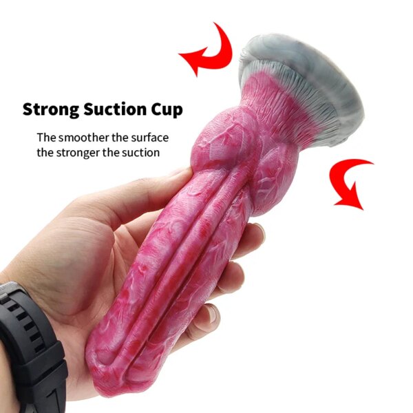 Curved Wolf Knot Dildo Gory Monster Silicone Fantasy Anal Plug Prostate G-Spot Vaginal Massager Sex Toy For Women Men